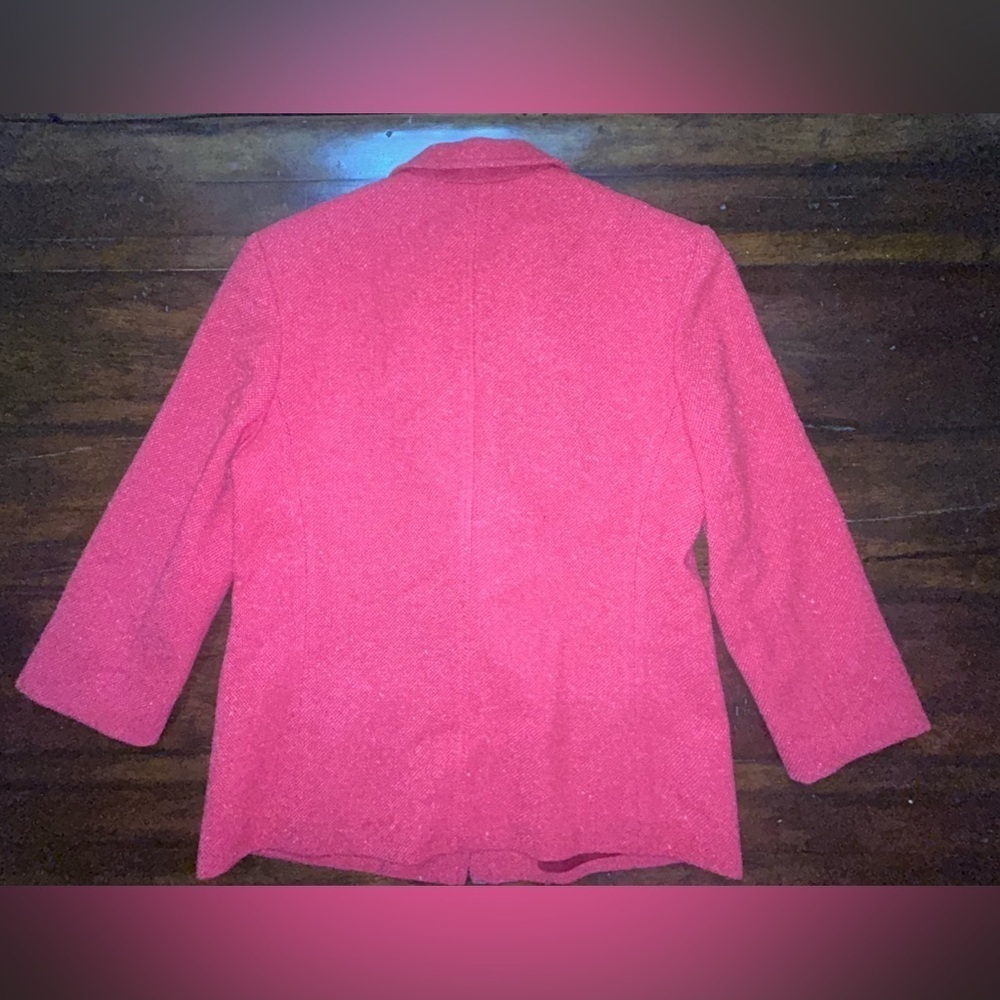 Pendleton Red 100%Virgin Wool ButtonUP Blazer Size Petite - Picture 6 of 6